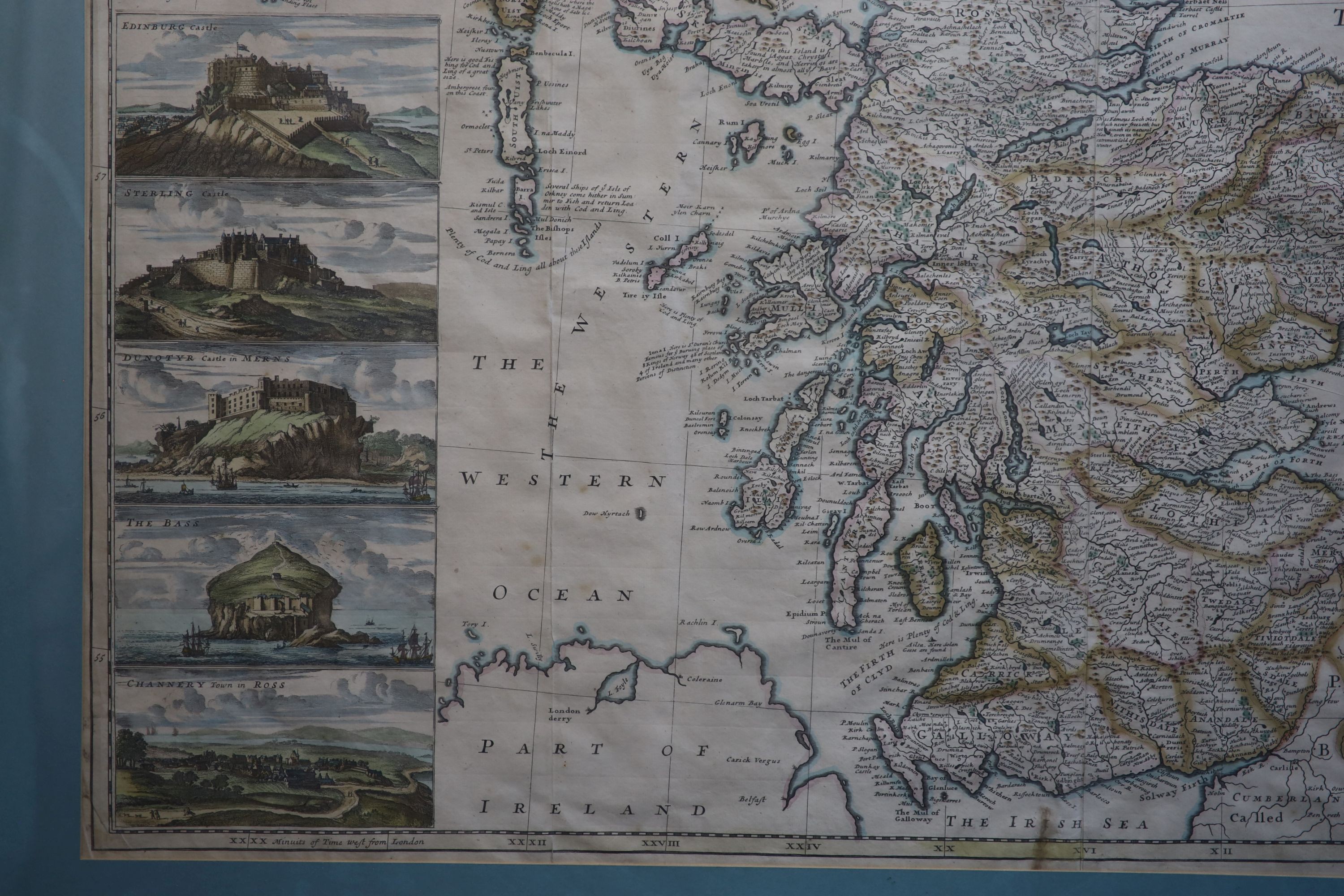 Herman Moll (1654-1732), 'The North Part of Great Britain called Scotland' 1714, coloured engraving, 60.5 x 101cm